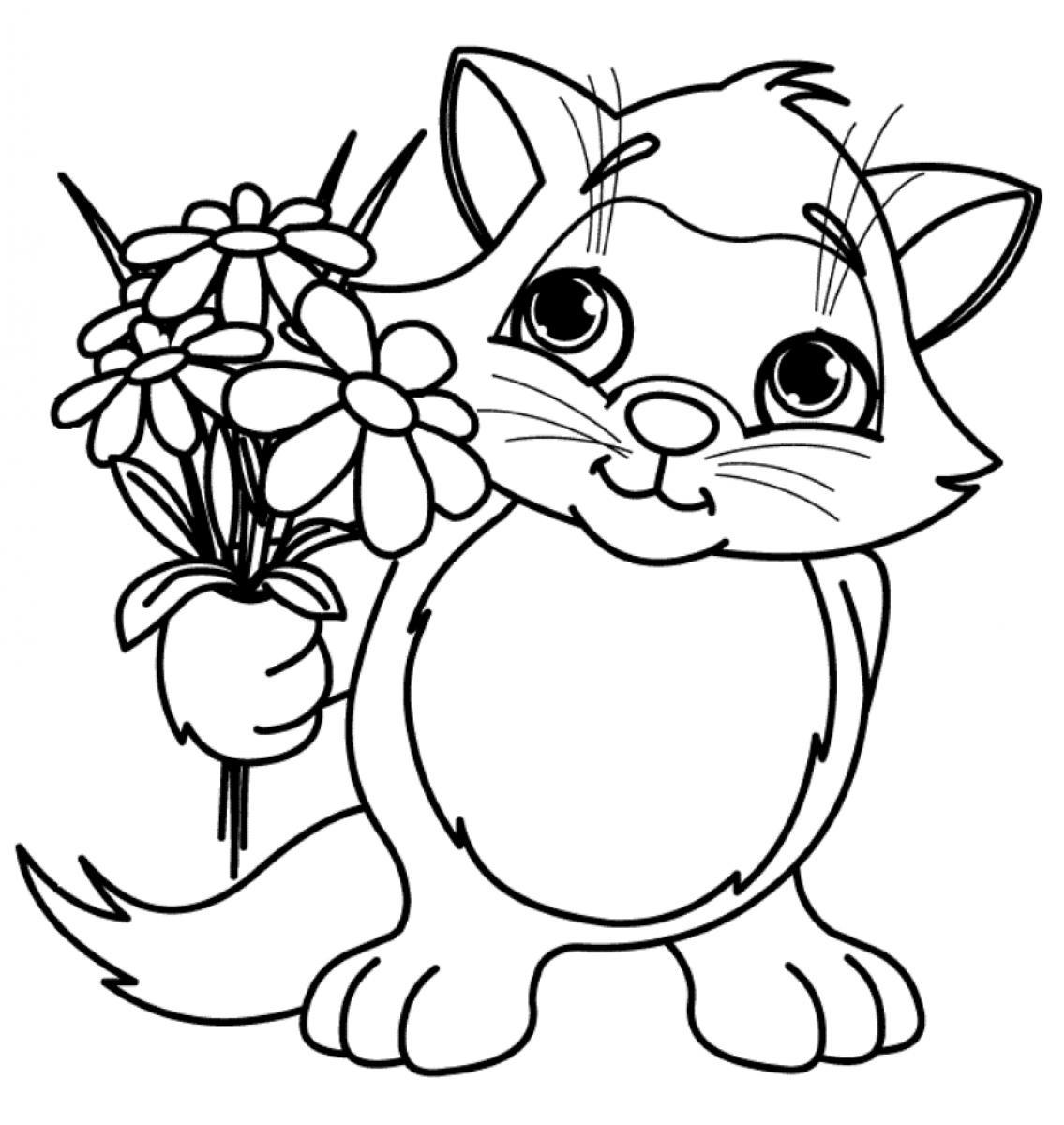 Spring flower coloring pages