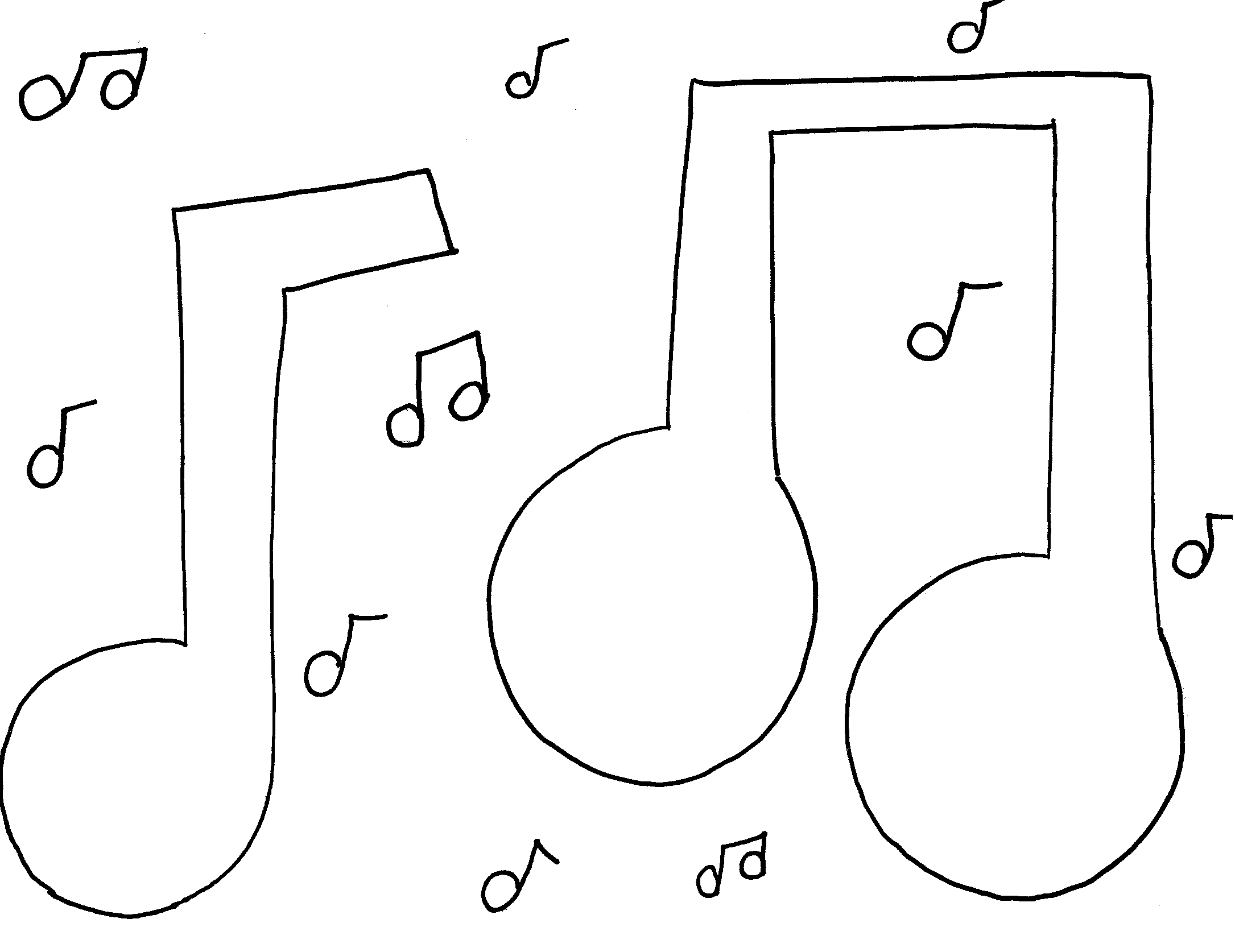 Music note coloring pages to download and print for free