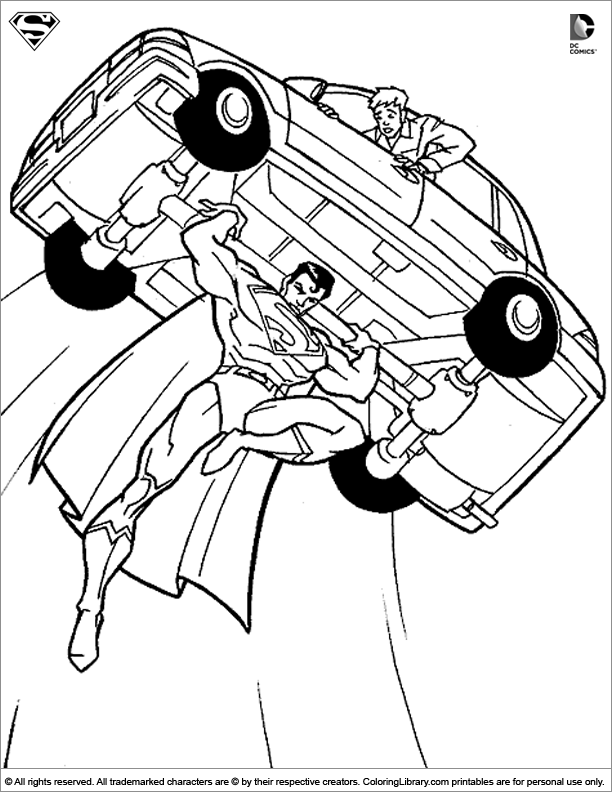 coloring superman truck