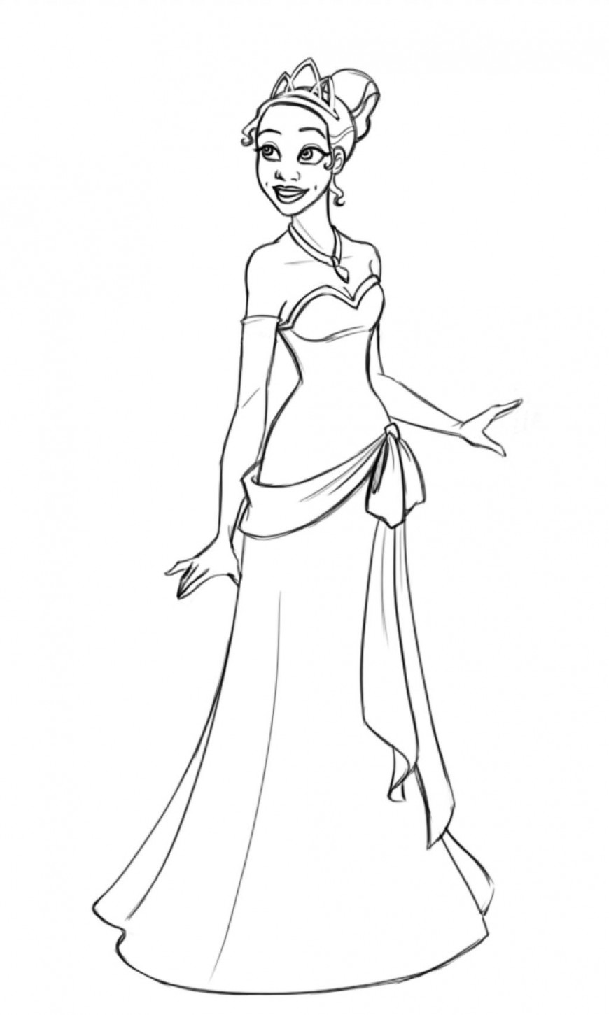 Princess tiana coloring pages download and print for free