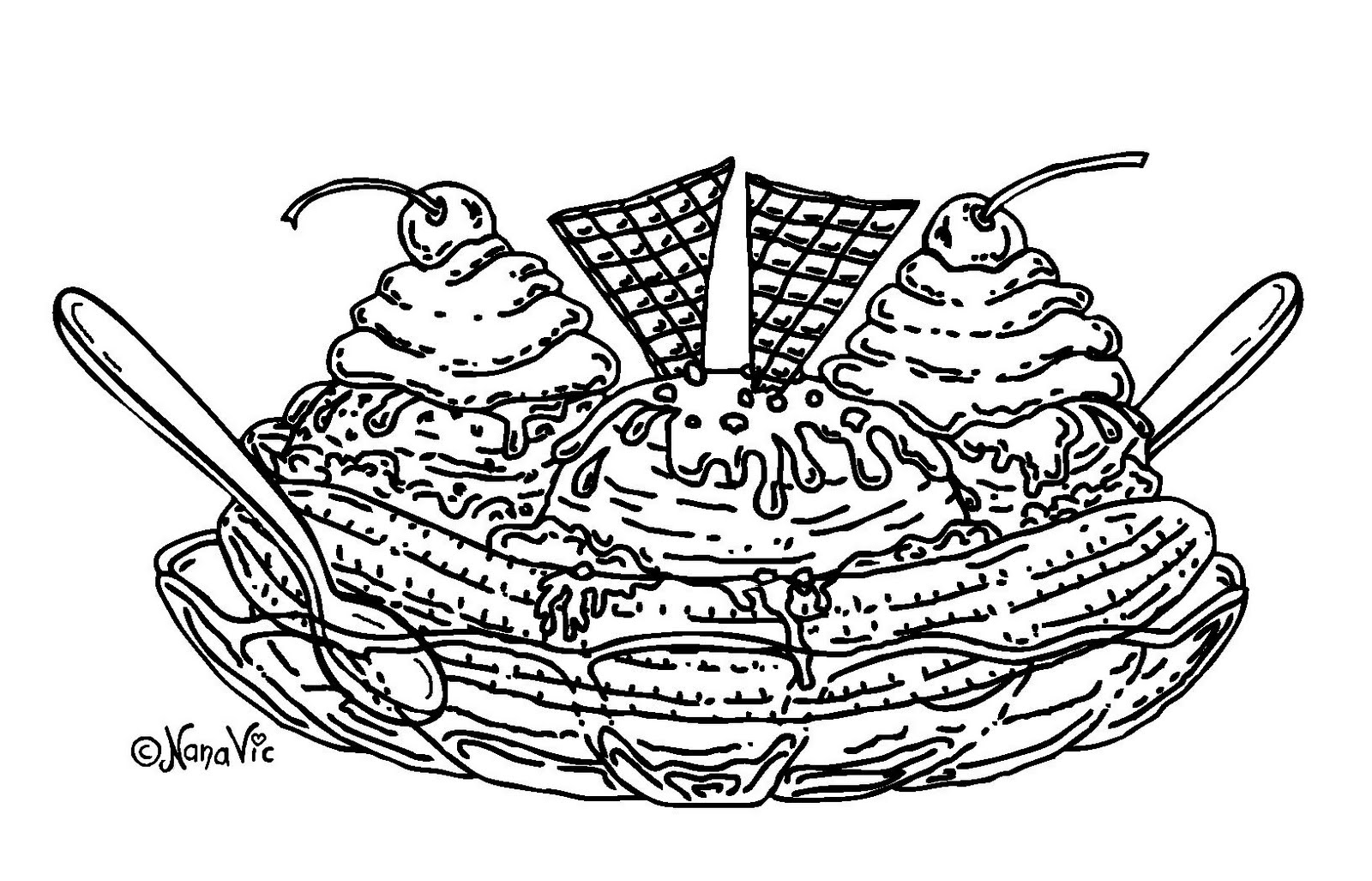 ice cream parlor coloring pages - photo #17