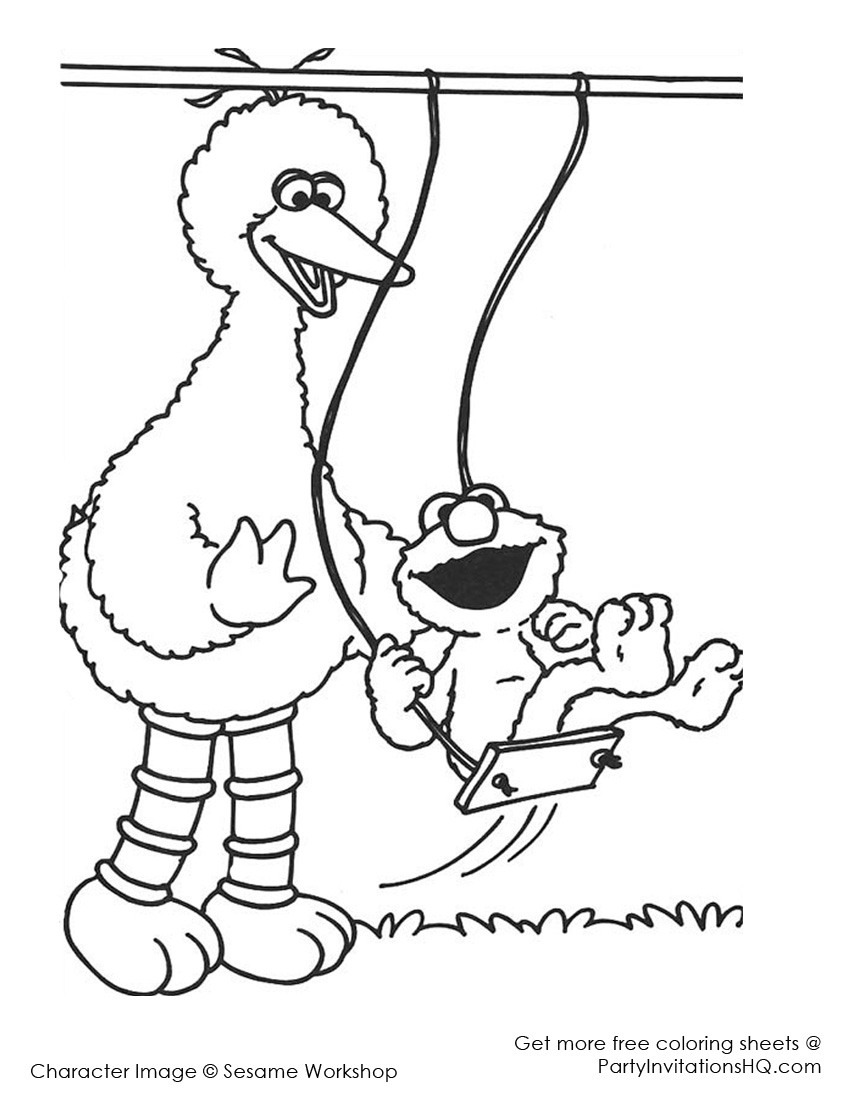 Sesame street coloring pages to download and print for free