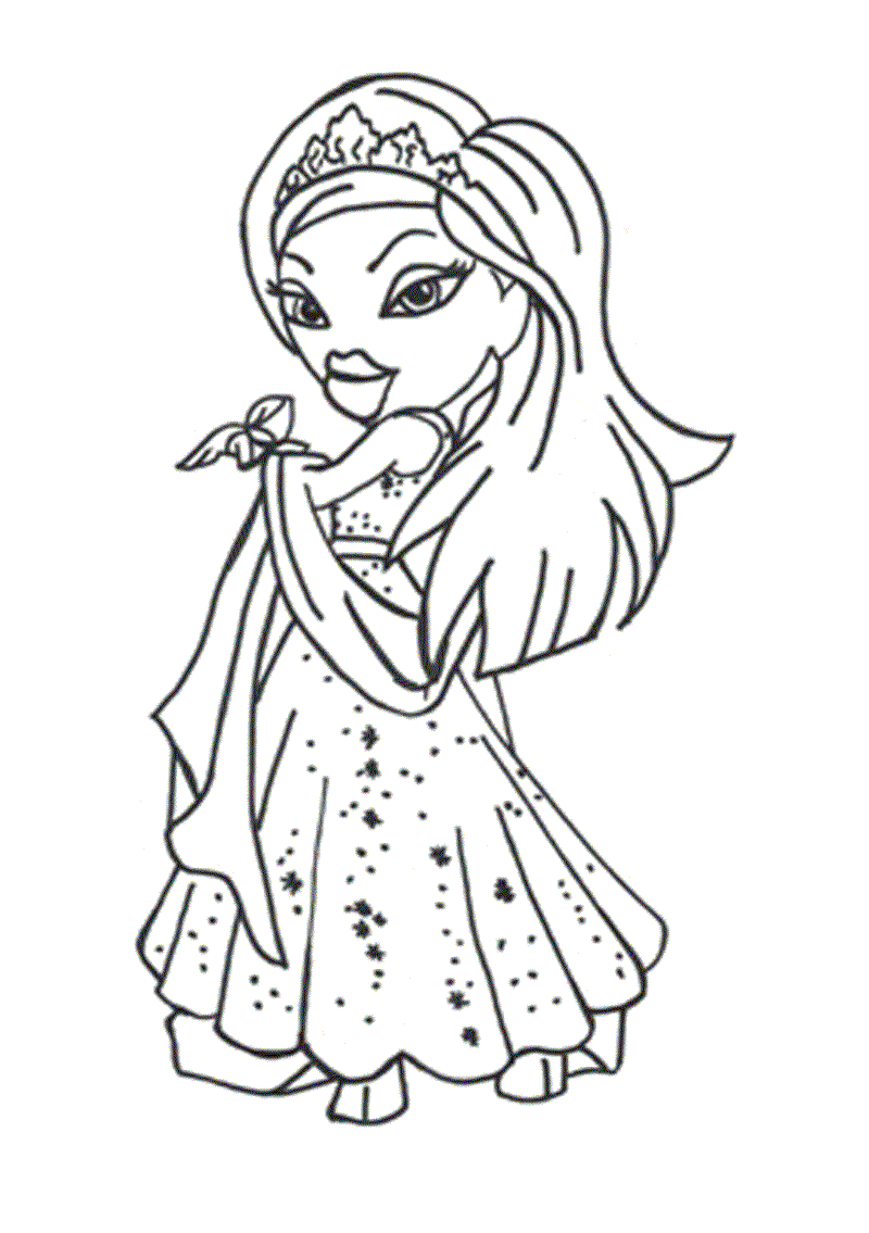 Bratz barbie coloring pages download and print for free