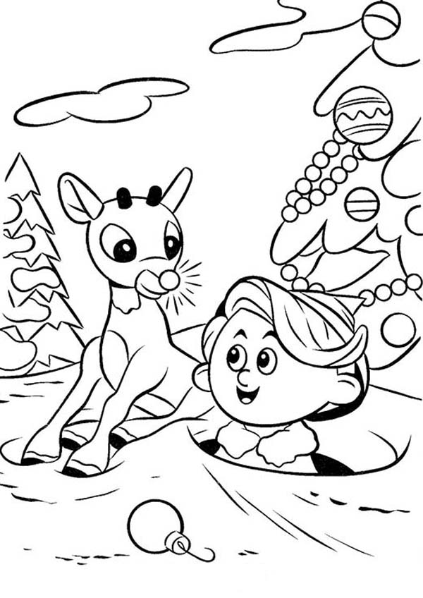 Rudolph coloring pages to download and print for free