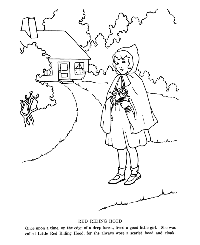 Little red riding hood coloring pages to download and print for free