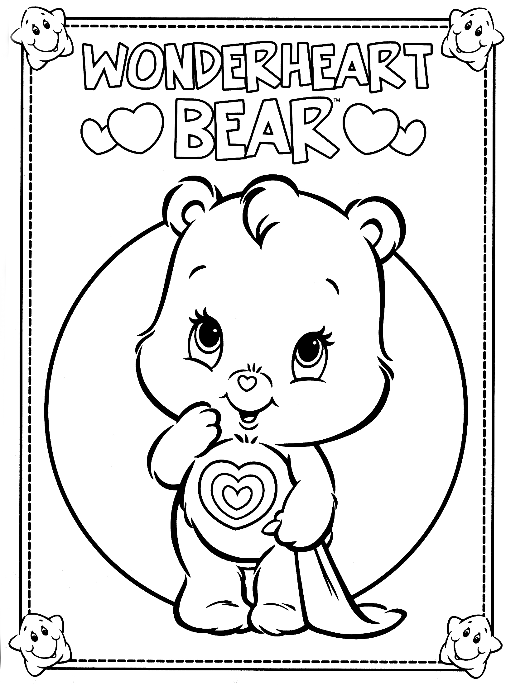 Coloring Page Care Bears Cartoon Coloring For Kids Care Bears