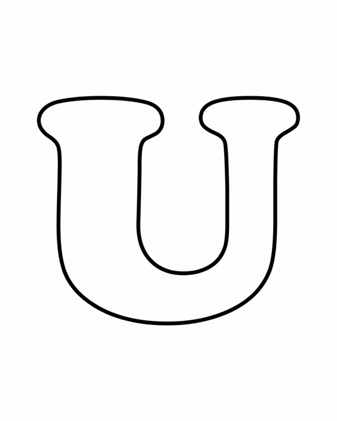 Letter u coloring pages to download and print for free