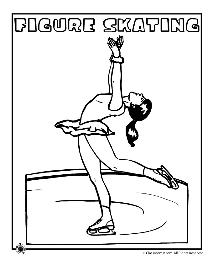 coloring winter skating figure olympics olympic sports ice games sport kleurplaten activities curling colouring sheets skater olympische woojr hockey snowboarding