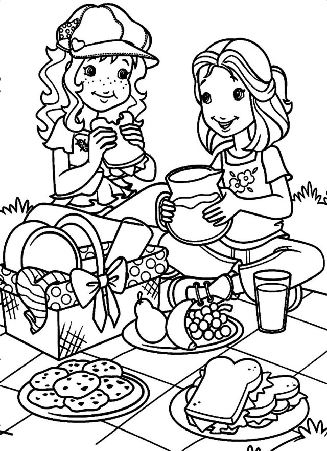 picnic coloring march children colouring printable autumn mid festival clipart having hobbie holly sheets amy funny picnics disney cartoon printablecolouringpages