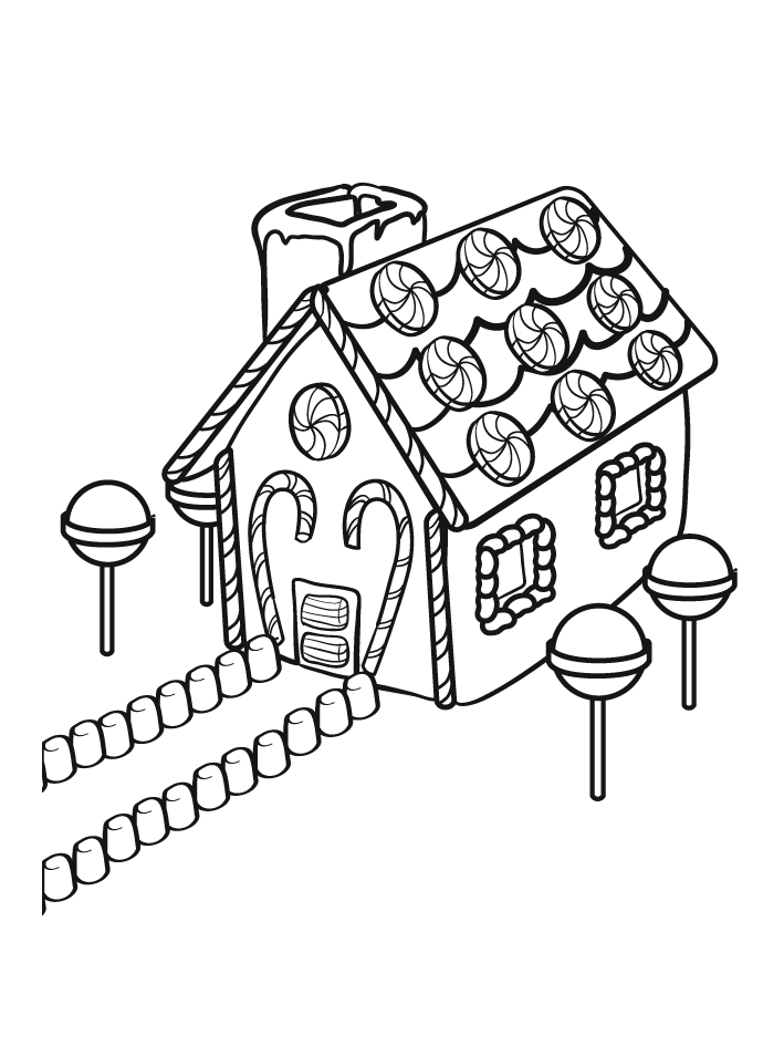 Christmas gingerbread coloring pages download and print