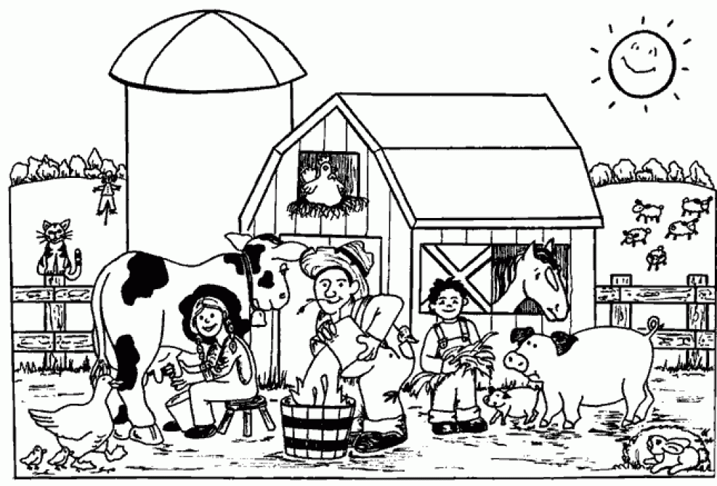 Farm coloring pages to download and print for free