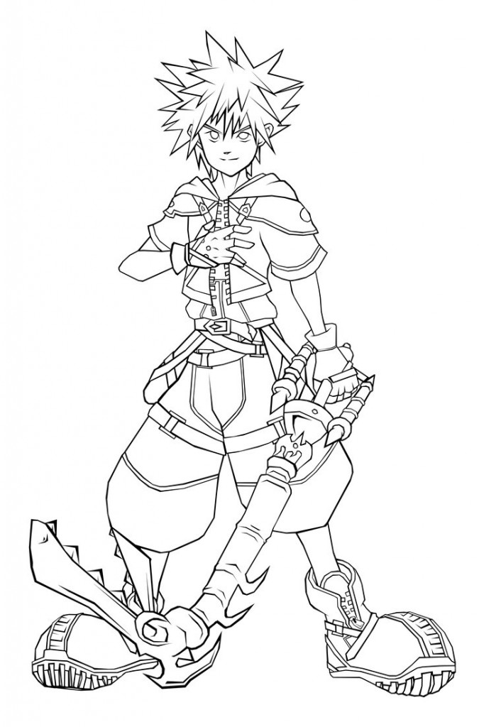 Kingdom hearts coloring pages to download and print for free