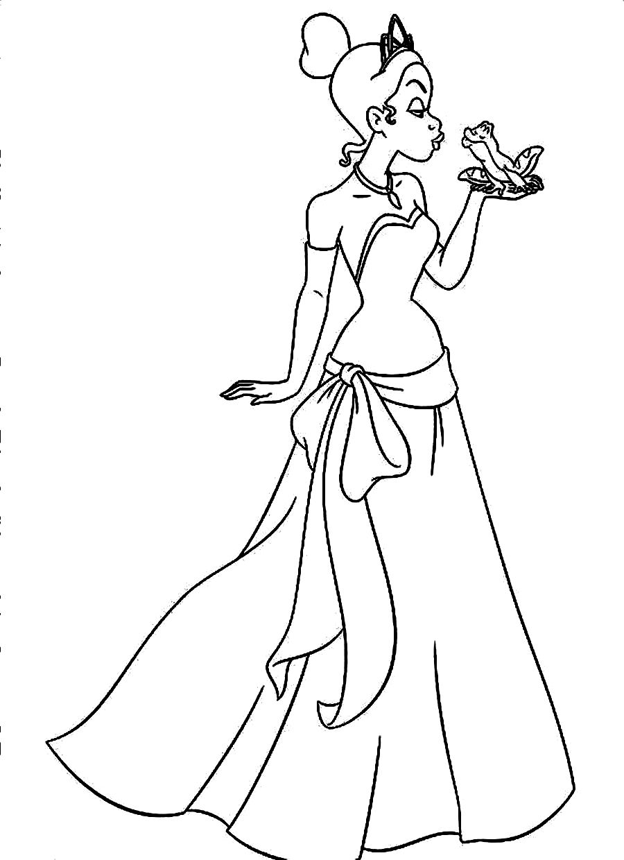 Tiana coloring pages to download and print for free