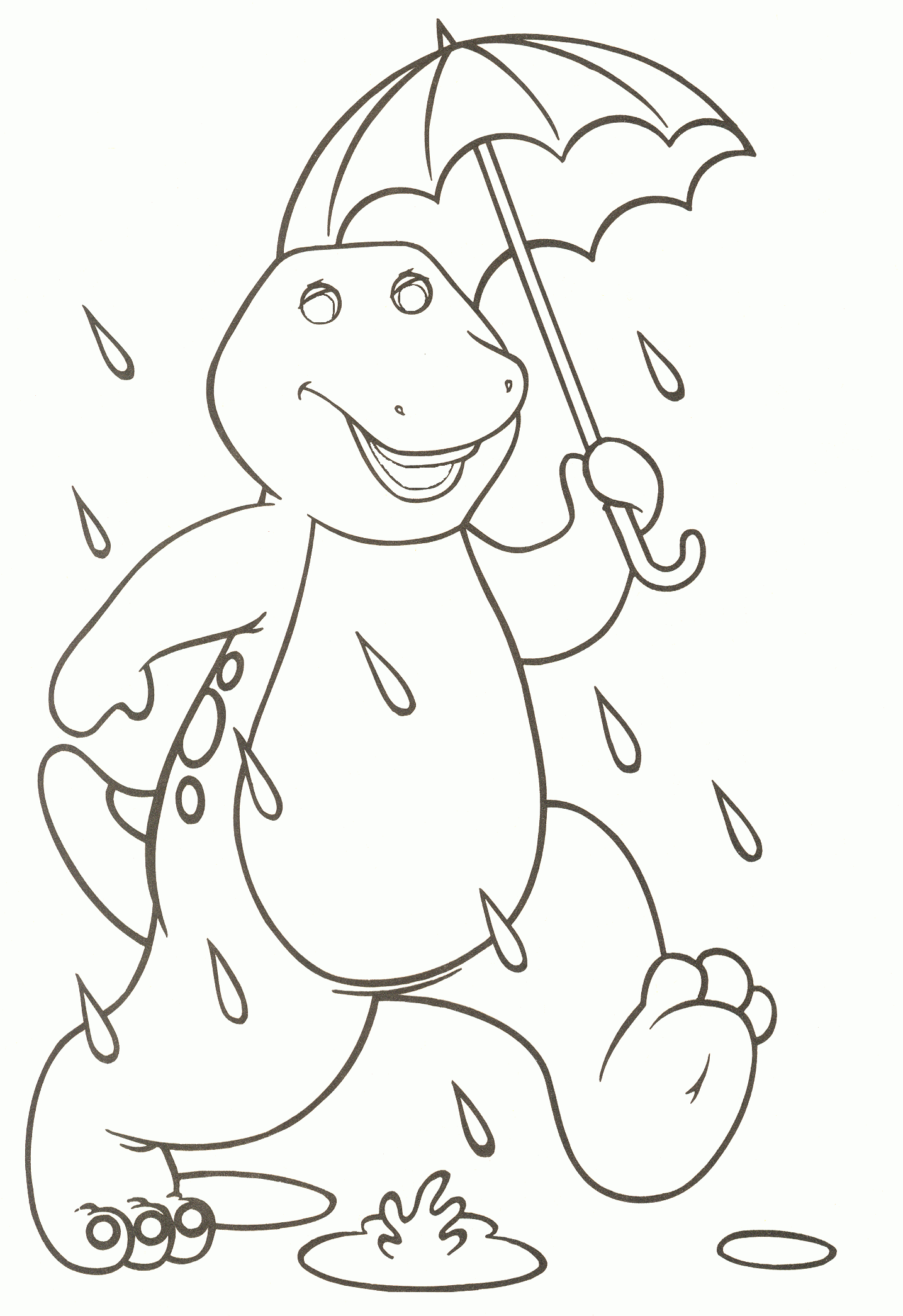 Barney coloring pages to download and print for free