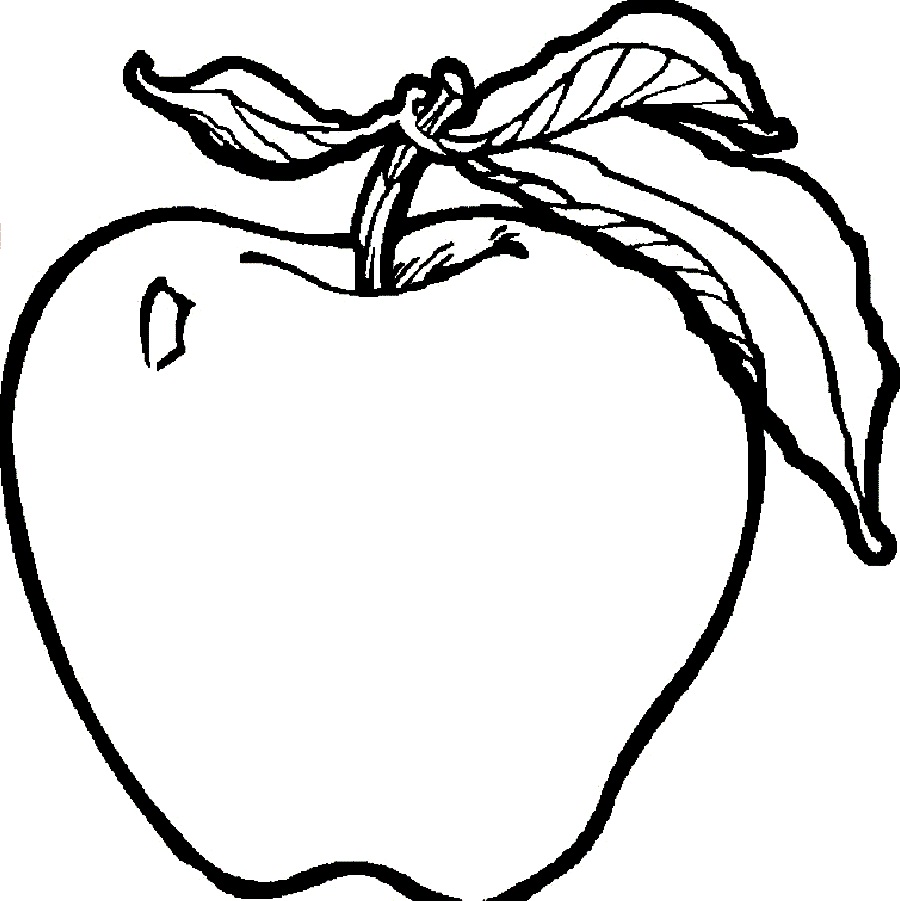 apple clipart to color - photo #26