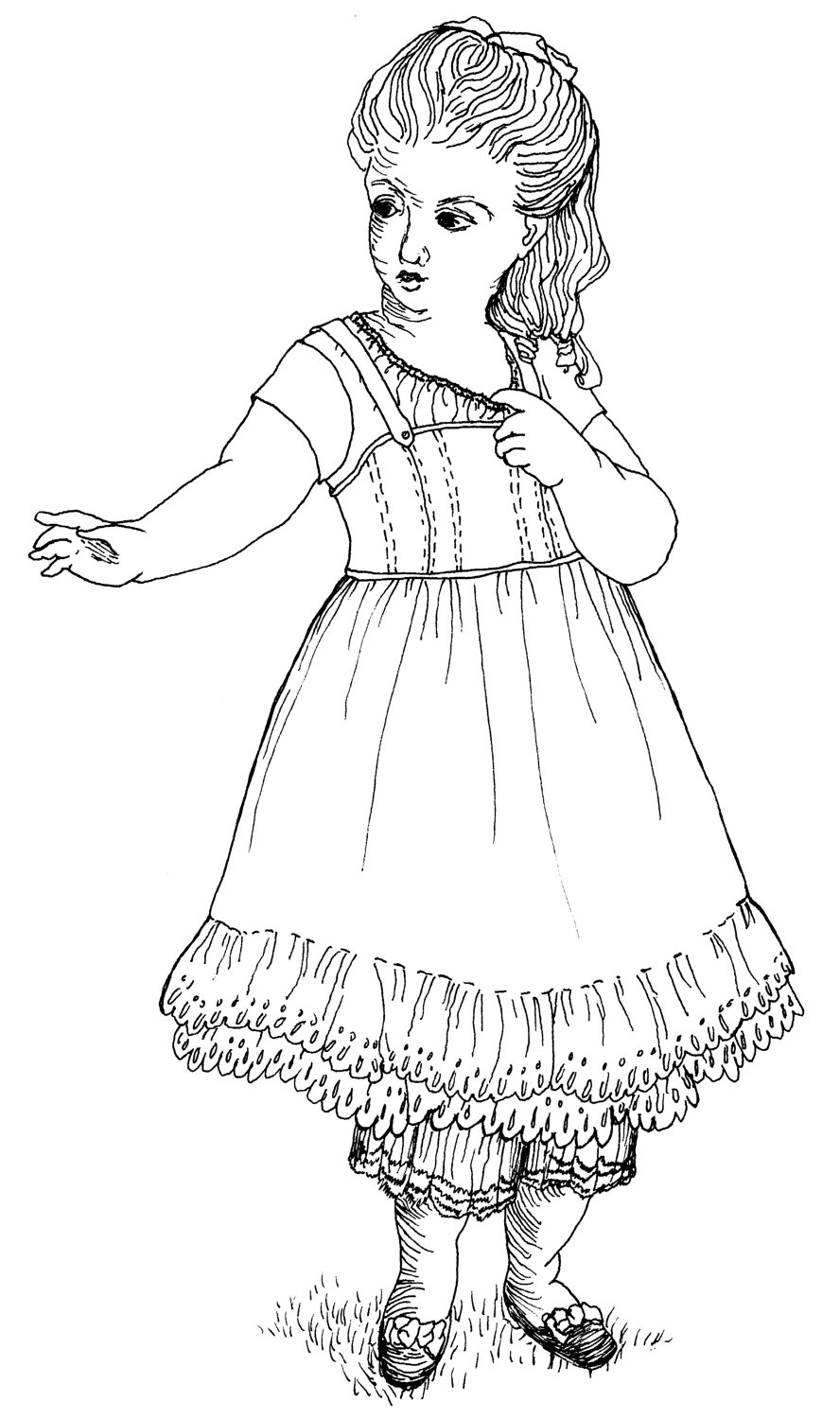 American girl doll coloring pages