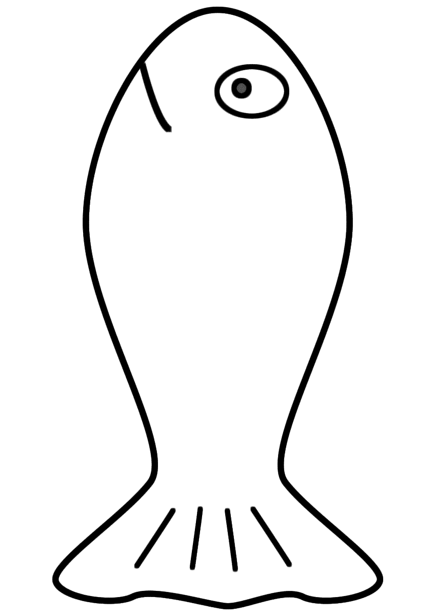Simple fish coloring pages download and print for free