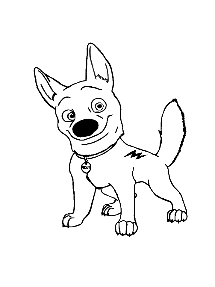 bolt coloring disney lightning dog clipart colouring printable bolts drawing getcolorings getdrawings library popular