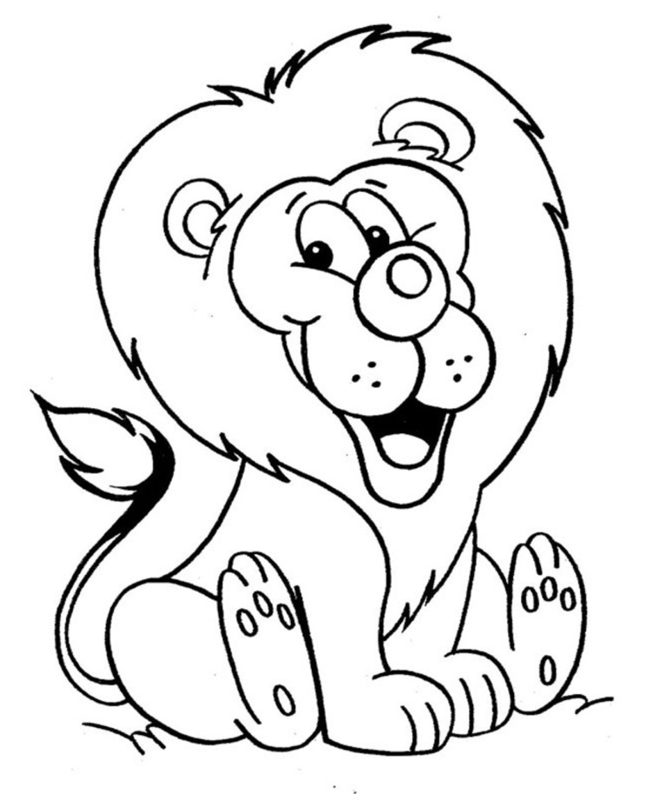 Lion coloring pages to download and print for free