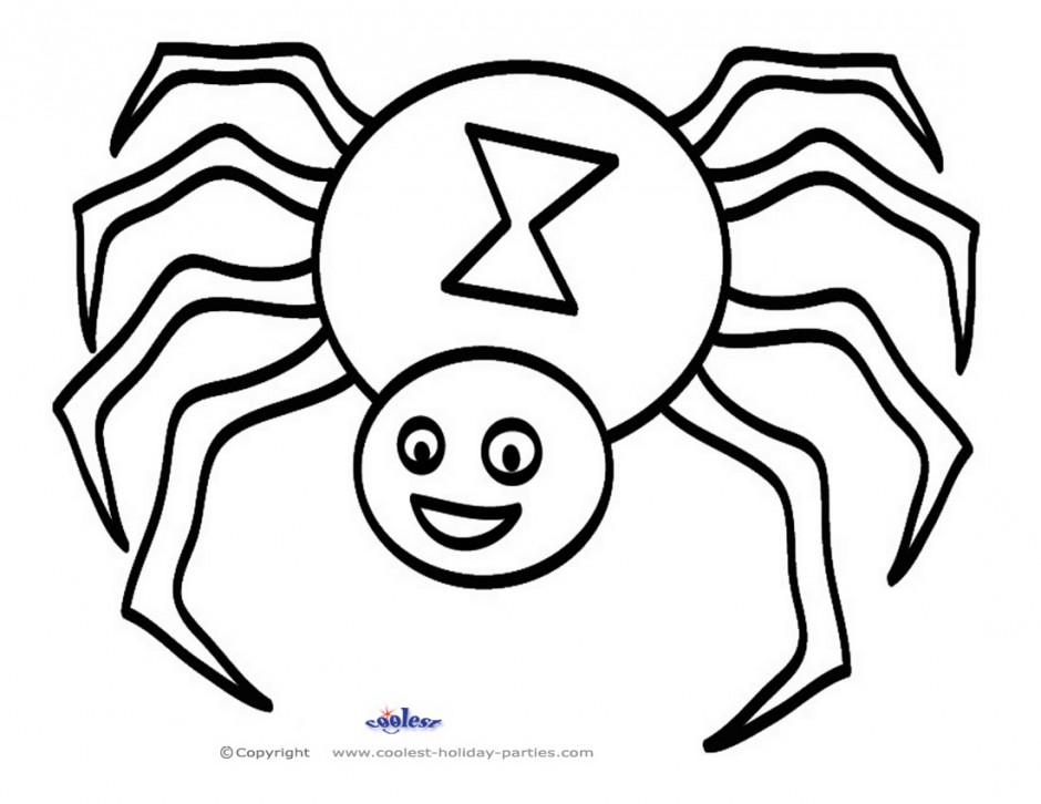 Printable Cute Spider Coloring Pages bmpbonkers