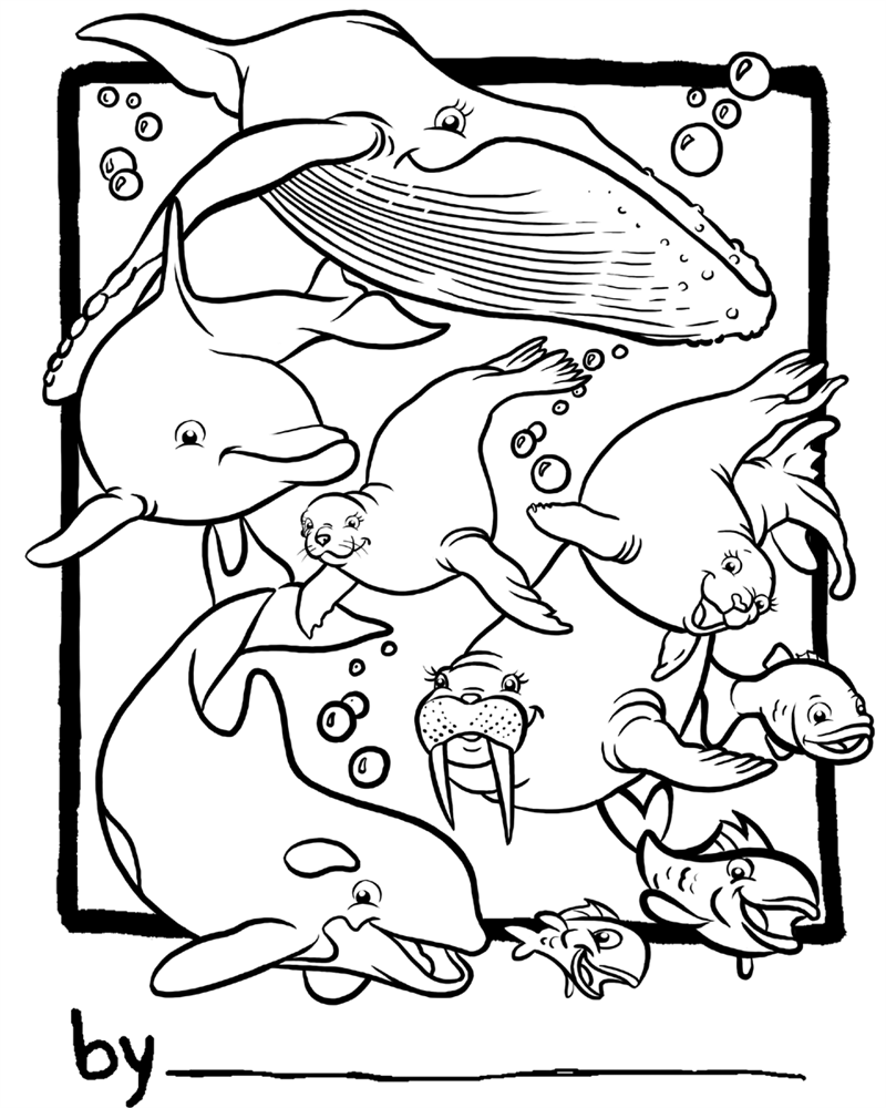 underwater sea coloring page