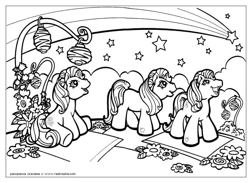 My little pony christmas coloring pages to download and print for free