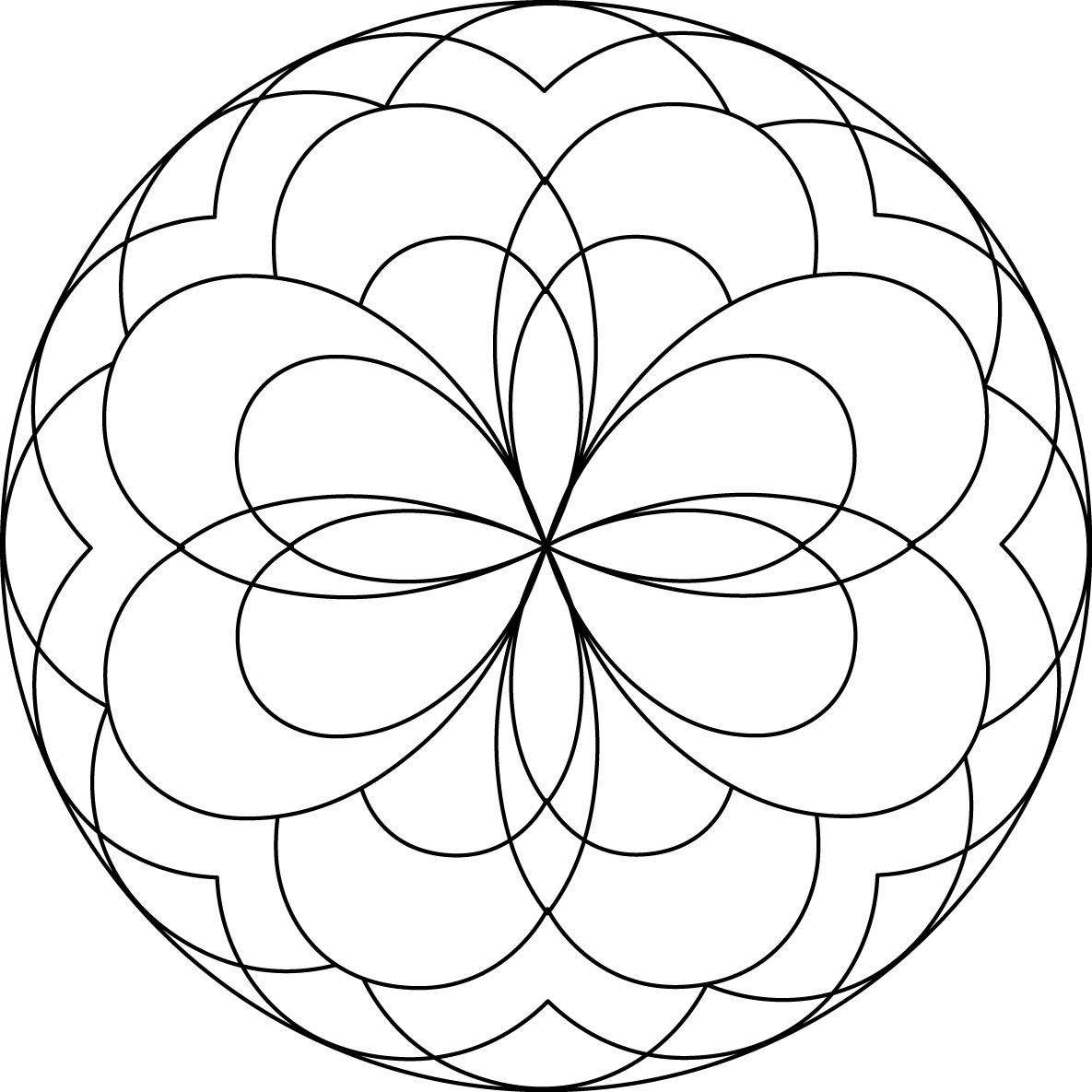 Simple mandala coloring pages download and print for free