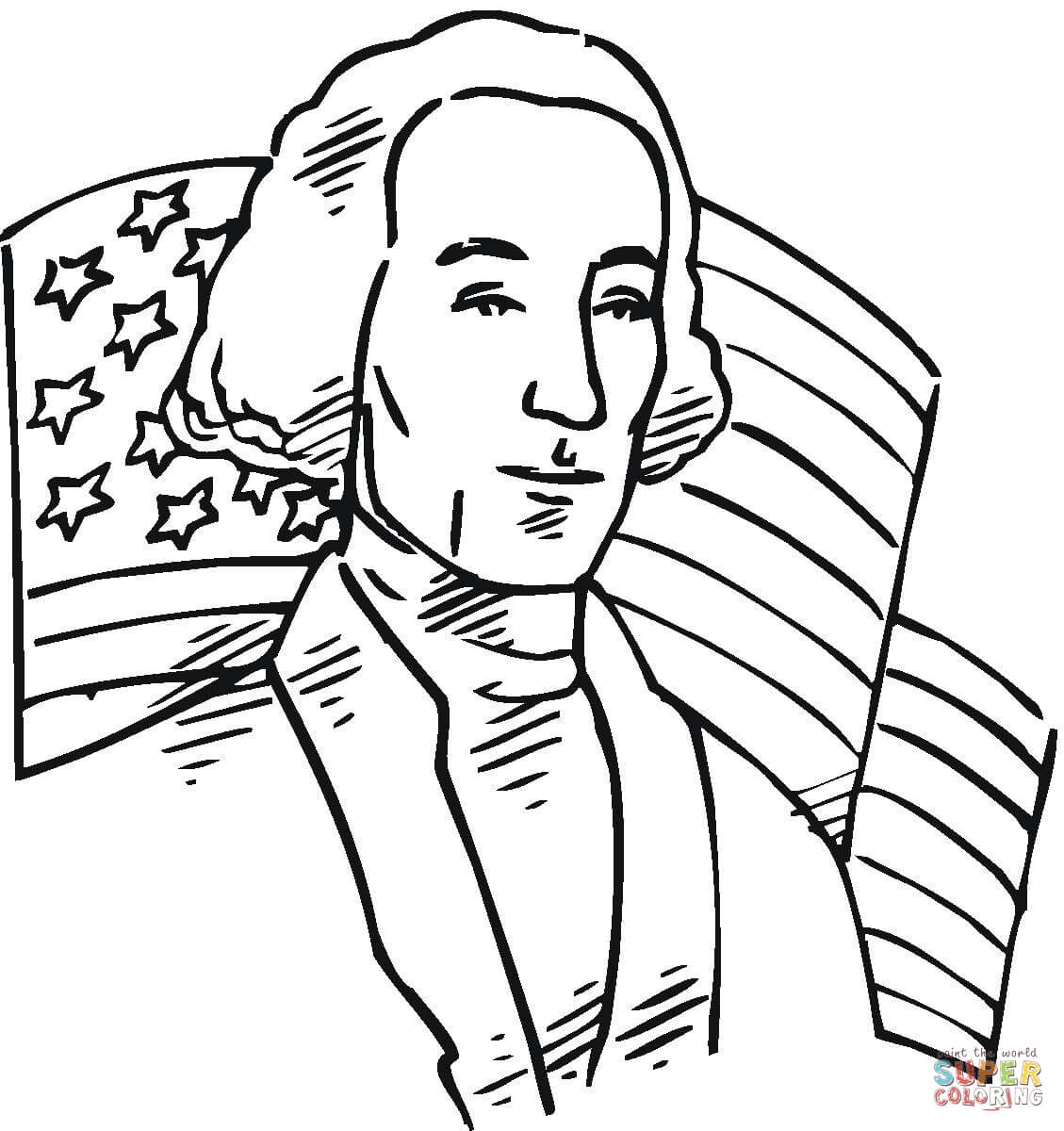 President george washington coloring pages download and