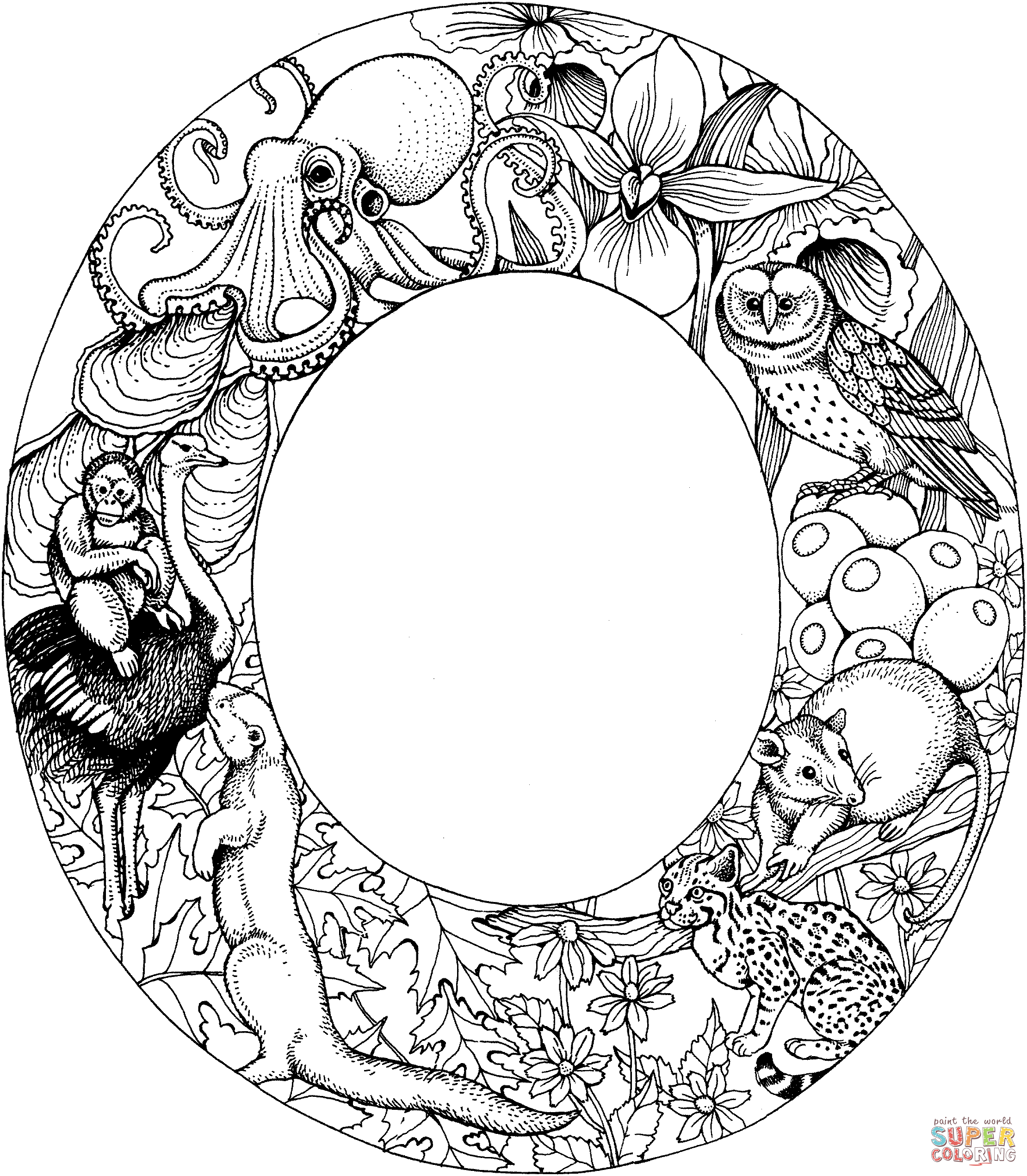 Letter o coloring page 2