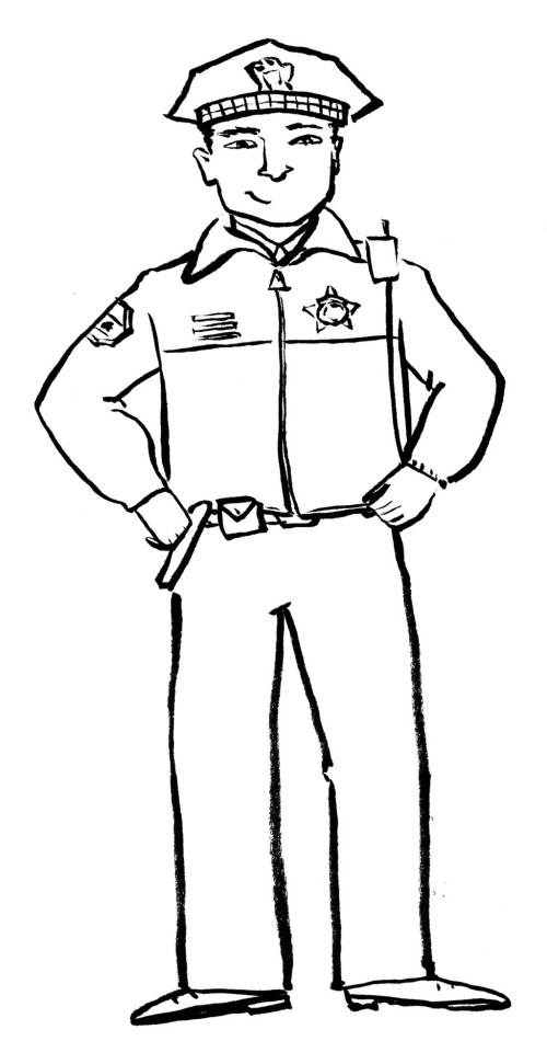 Police officer coloring pages to download and print for free