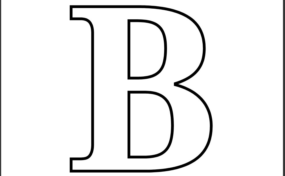 Letter b coloring pages to download and print for free