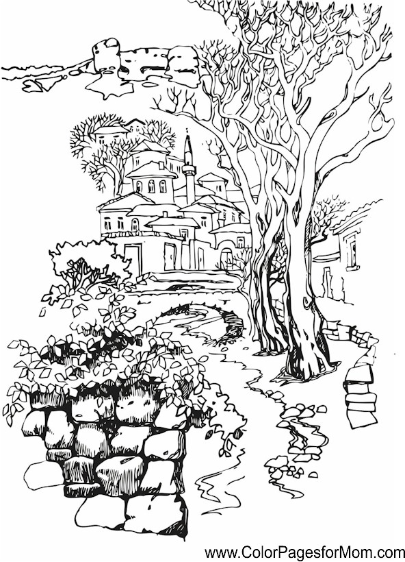 Landscape Coloring Pages For Adults Coloring Pages