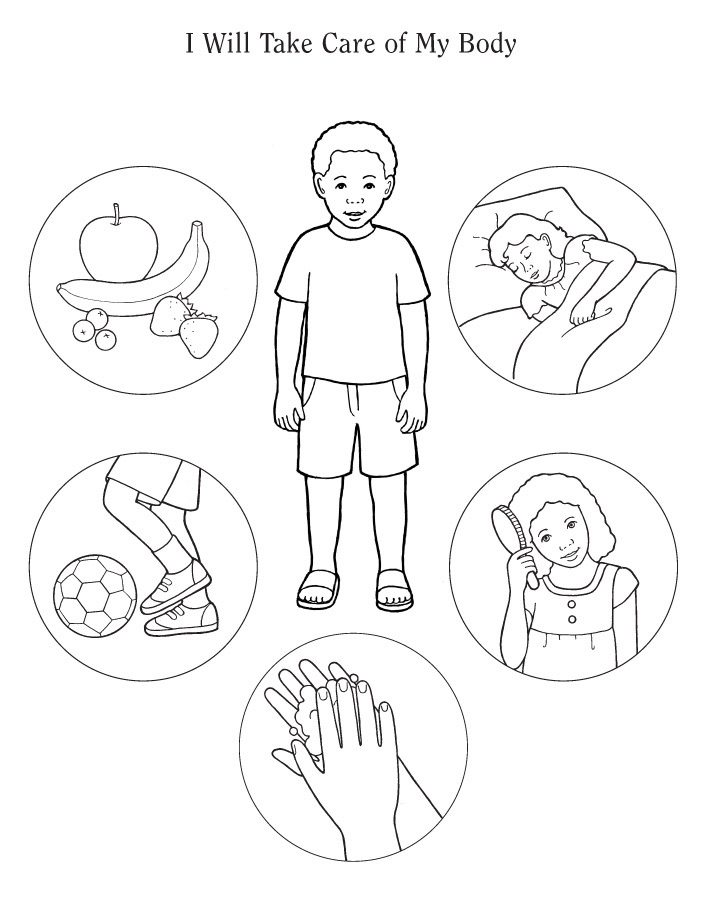 Human body coloring pages to download and print for free