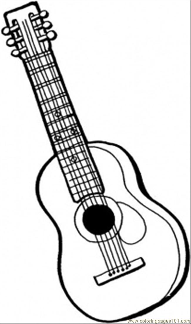 Guitar coloring pages to download and print for free