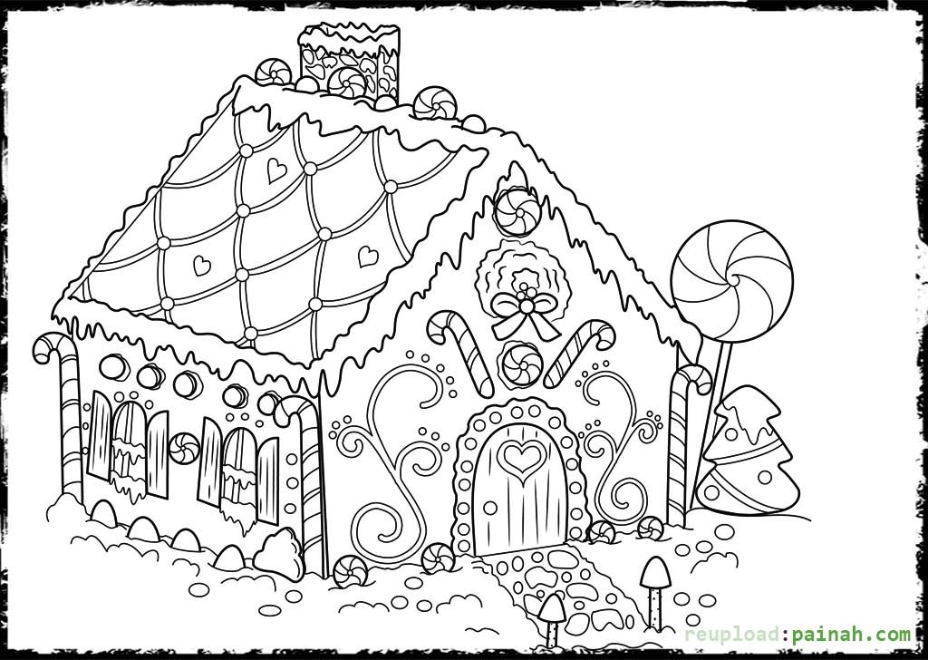 Gingerbread House Coloring Sheet Coloring Pages