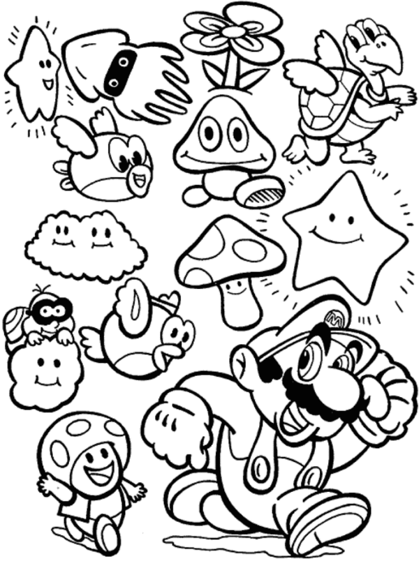 Video game coloring pages to download and print for free