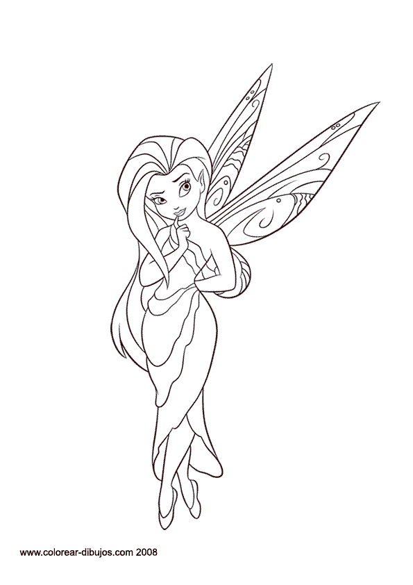 disney tinkerbell coloring fairy silvermist fairies water tinker bell drawings drawing colouring periwinkle cute peter coloringtop