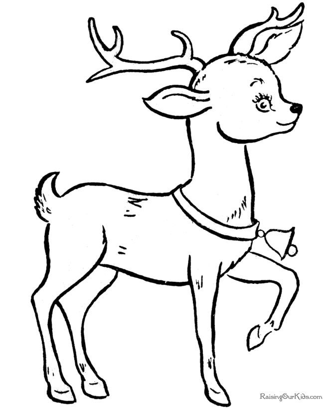 Reindeer coloring pages to download and print for free