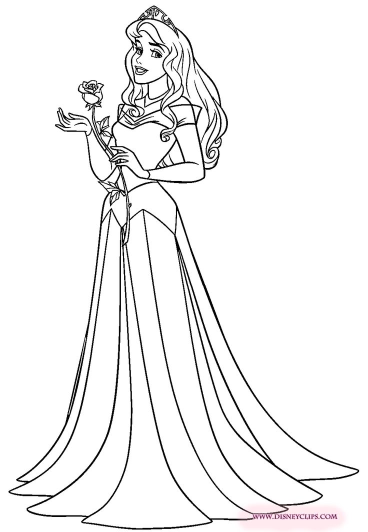 Aurora disney princess coloring pages download and print