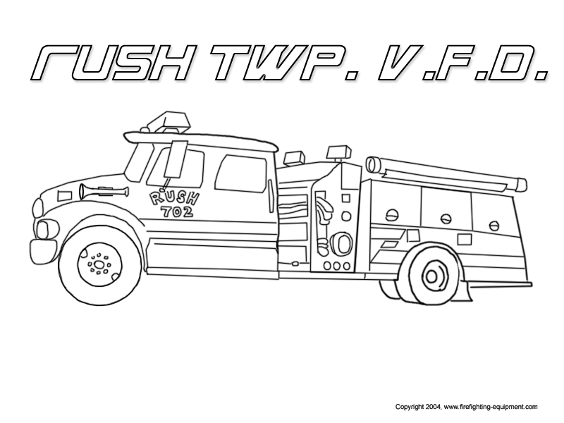 ladder truck coloring pages - photo #14