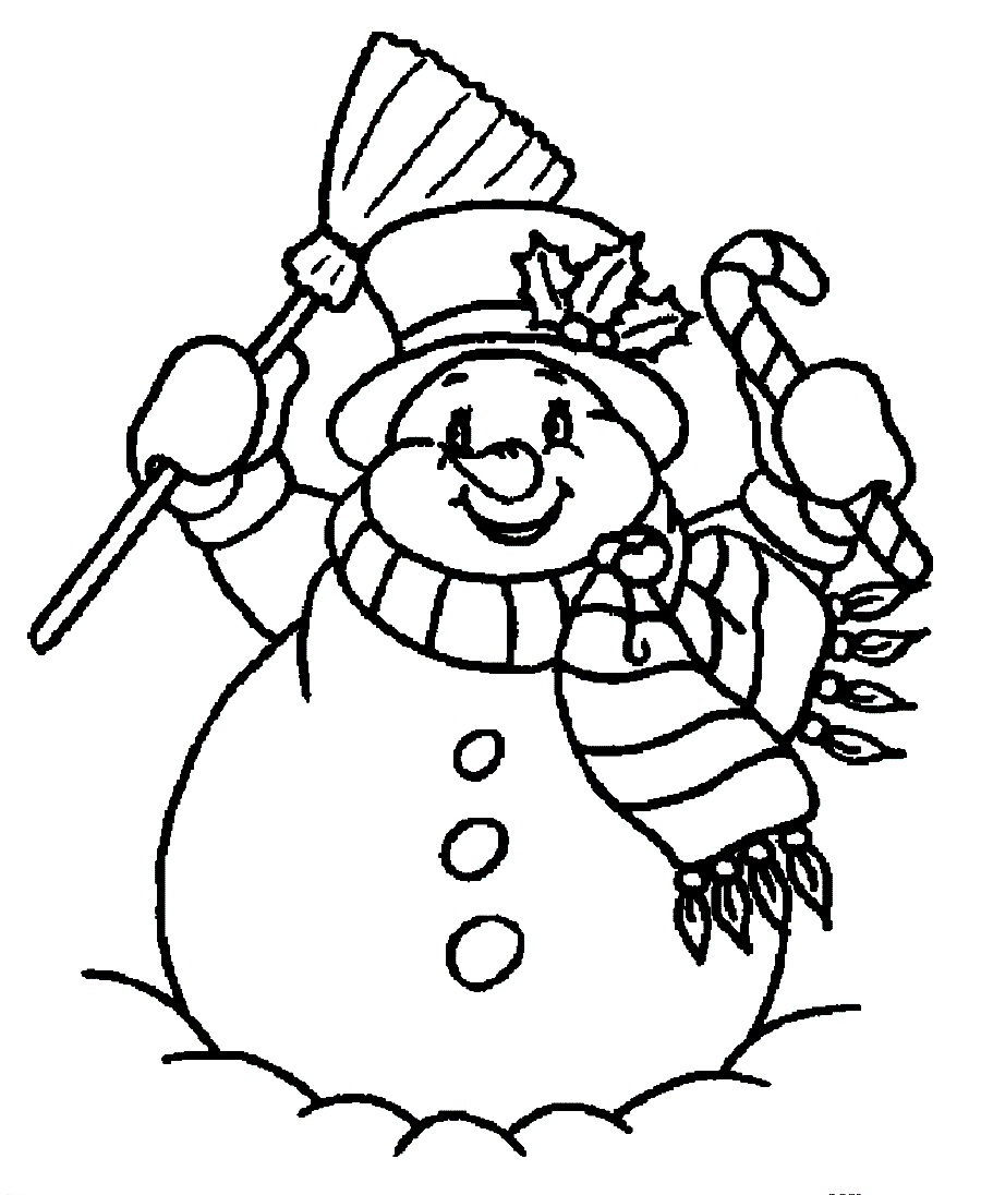 snowman coloring pages to download and print for free