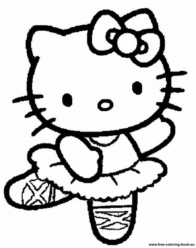 Large hello kitty coloring pages download and print for free