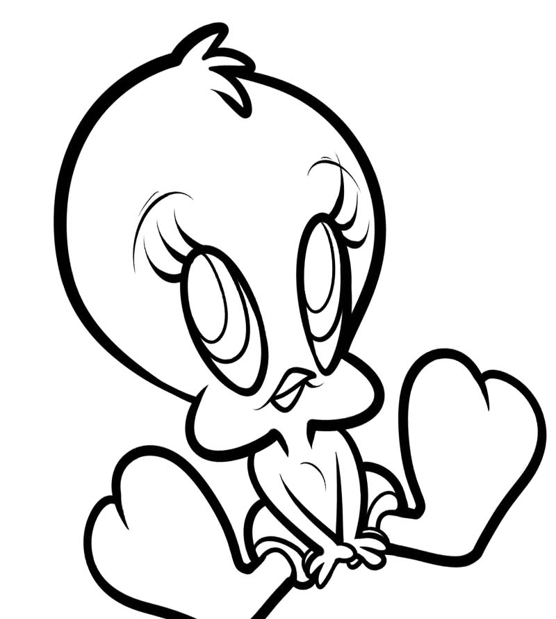 Cute tweety bird coloring pages download and print for free