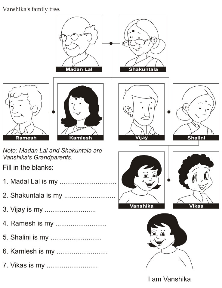 Family trees coloring pages download and print for free