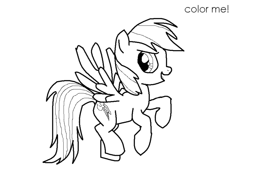 rainbow dash as a filly coloring pages - photo #23