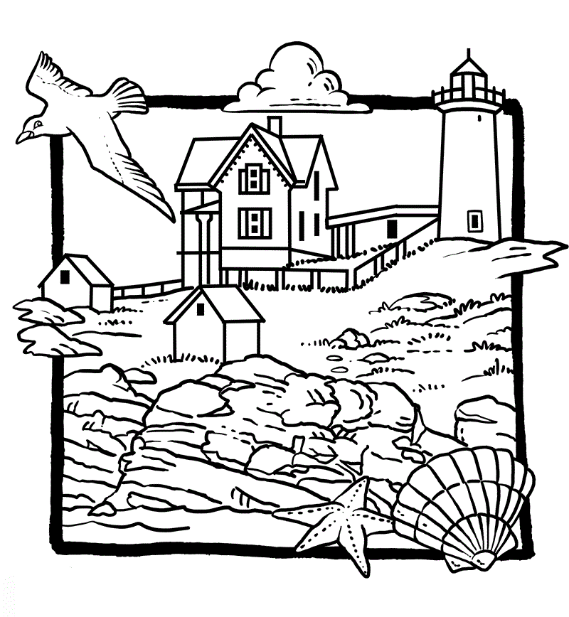 Lighthouse coloring pages to download and print for free