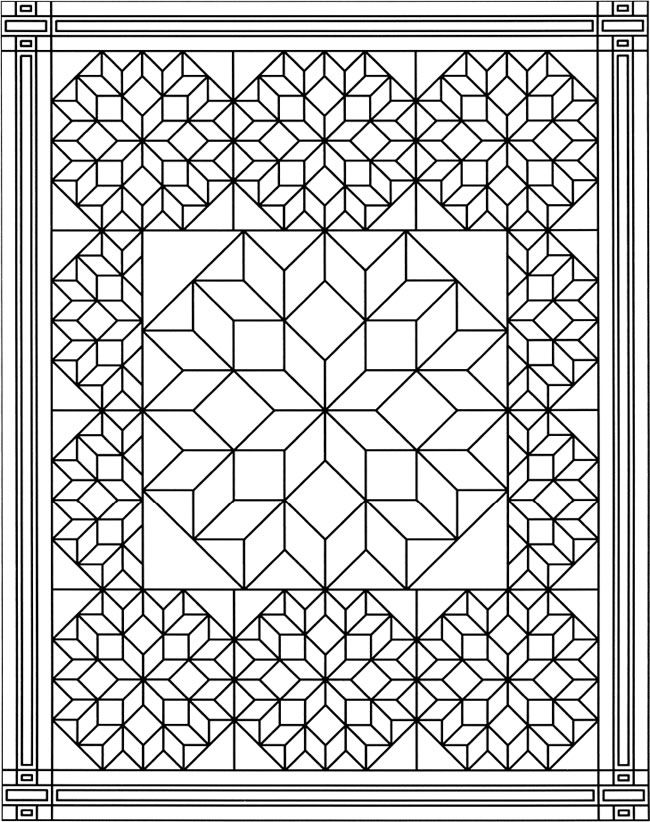 Quilt coloring pages to download and print for free