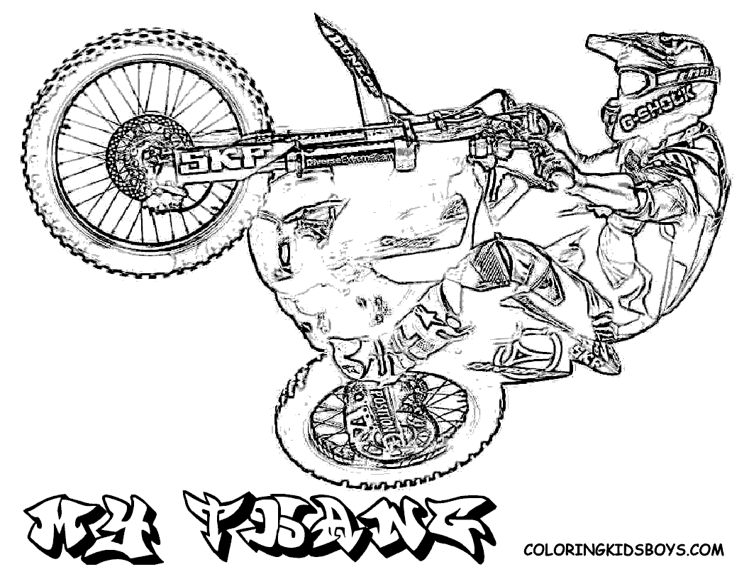 Motocross coloring pages to download and print for free