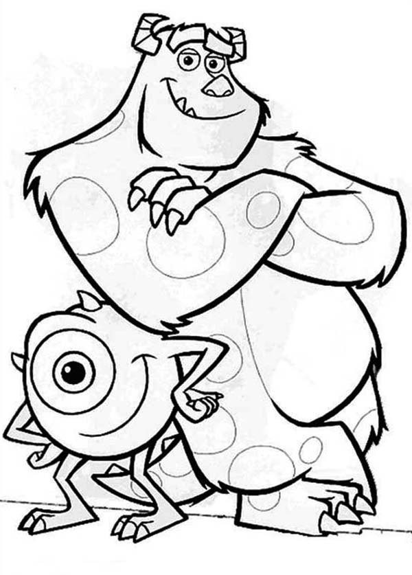 Monster inc coloring pages to download and print for free
