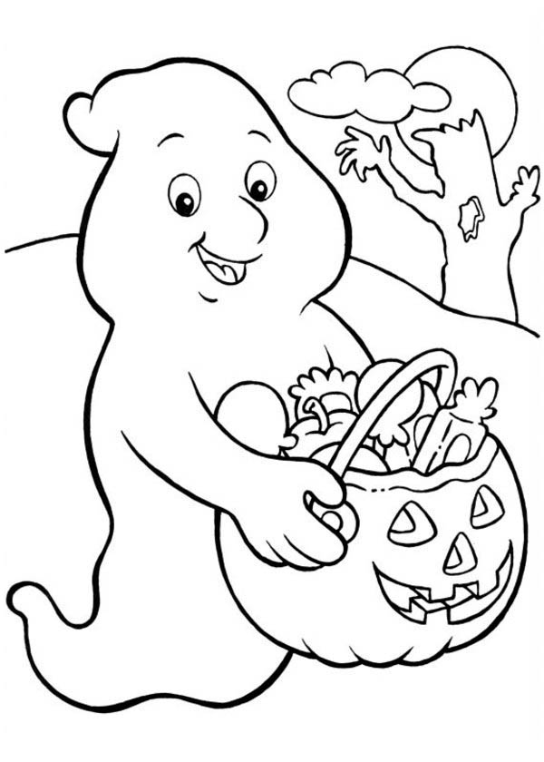 Ghost coloring pages to download and print for free